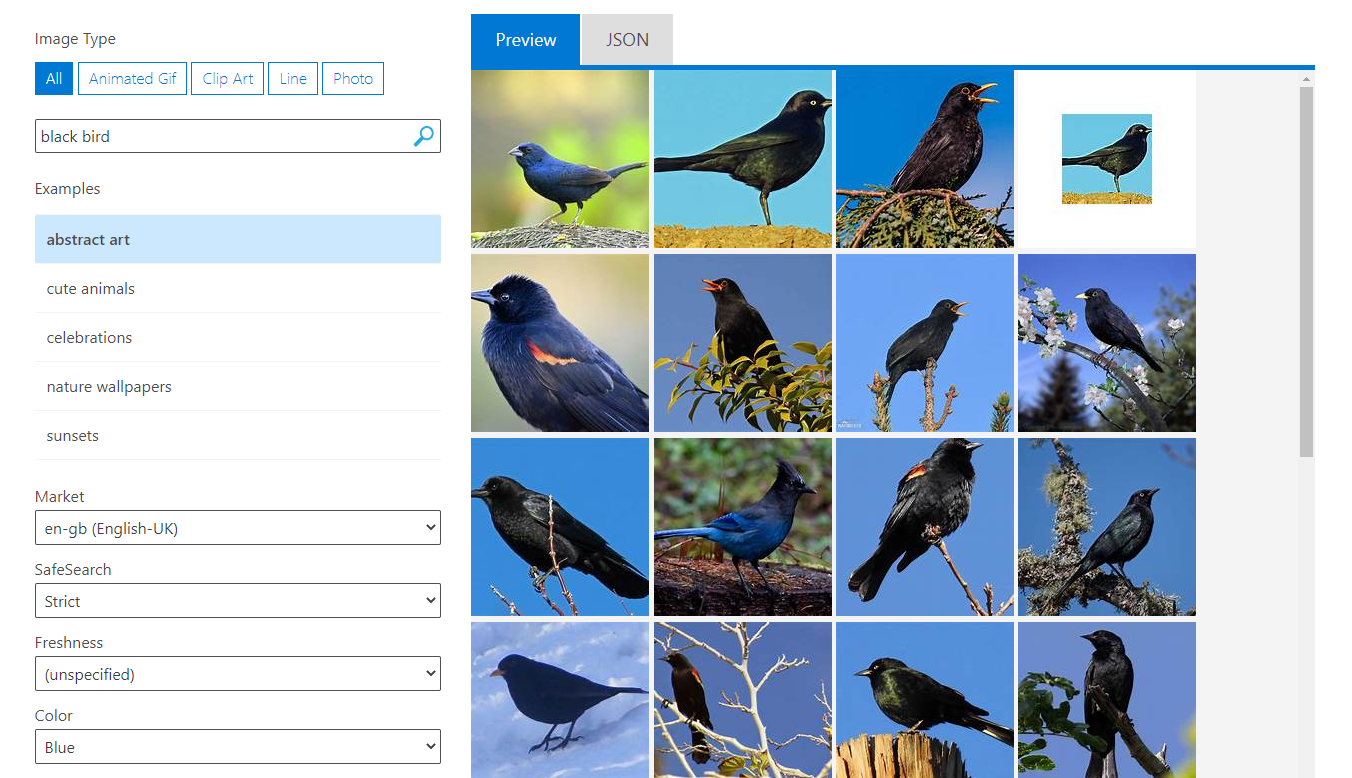 Cognitive Services: Bing Image Search